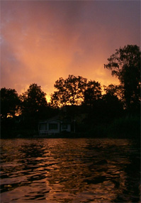 Solnedgång över Ältasjön